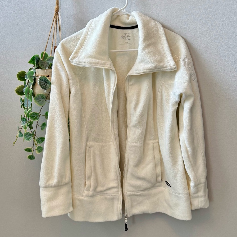 Calvin Klein Cream Teddy Jacket